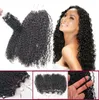 Indian Brailian Virgin Remy Ludzki Włosy Mikro Link Loop Hair Extensions Afro Kinky Curly Micro Ring Hair Extension Natural Black Color 14-26 "