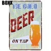 2021 Ice Beer Plaque Metal Vintage Tin Sign Pin Up Shabby Chic Decor Metal Signs Vintage Bar Metal Poster Pub Plate Sticker Iron P6779806