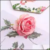 Dekorativa Blommor Kransar Festival Party Supplies Hem Garden 50/100pcs 6,5cm Artificial Sike Princess Rose Flower Heads for Wedding Decor