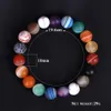 Perlen-Stränge acht Planeten Perle Armband Männer Naturstein Universum Yoga Solar Chakra Armband für Frauen Schmuck Chritmas Geschenke