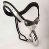 NXY Cockrings Male Stainless Steel Silicone Chastity Belt Fully Enclosed breathable Cock Cage Panties Underwear Bdsm Bondage Device 1214