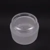 スキンケア5 10 15 20 30 50 100mlフロストガラス化粧品クリームジャープラスチックの白い蓋の内側PPガスケット30mlローションコンテナボトルフェイスクリームジャーフリー