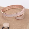 Joyería de moda para mujer, pulseras de amistad, anillos, pulseras de acero inoxidable, brazalete de plata y oro rosa, pulsera de diamantes3142983