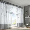 1 peça Euro estilo puro cortina cortina tule cego painel de painel de sala de vida decorativo cortina de tule y200421
