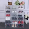 3 stks plastic doos opslag transparante schoenen doos organizer lade moderne organizer dozen container schoenen voor het opslaan van dozen opslag y1116