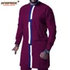 Men Shirt Suit de roupas africanas Dashiki Pants Conjunto de roupas tribais A vestuário de cera Ankara Roupas 2 peças Afripride lj201117
