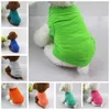 Chien Vêtements Pet T-shirts D'été Solide Chien Vêtements Mode Top Chemise Gilet Coton VêtementsChien Chiot Petits Chiens VêtementsPas Cher WLL1626