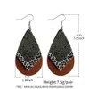 Luipaardprint PU lederen drop oorbellen voor vrouwen Glitter cheetah print Dangle Drop Teardrop PU Earring Party Gunst levert RRA3959