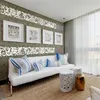 Mode kreative europäische Luxus Hintergrund Taille Linie Spiegel Wandaufkleber Geschäfte Sofa Lounge Home Decor Aufkleber an der Wand R241 201201