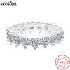 Vecalon Fine Promise кольцо из стерлингового серебра 925 пробы, обручальное кольцо с бриллиантом овальной огранки, обручальное кольцо для женщин, Jewelry2759604