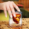 Tumblers Creative Skull Cup Double-Layer Glass Glass Glass KTV BAR LANCLALLING HIGH BOROSILICATE GLASES WH0211A