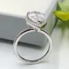 Elsieunee 925 Sterling Silver Pear Cut Created Moissanite Zircon Gemstone White Gold Color Wedding Ring Fine Smycken Hela B125505063