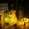 Luci a LED a forma di sughero solare a forma di fata notturna in filo di rame con luci a forma di bottiglia di vino, decorazioni per feste di Natale per matrimoni