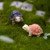 Tartaruga fada jardim mini mini animal tartaruga resina artificial artesanato bonsai jardim decoração 2cm 2 cores gce13377