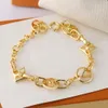 Europe America Style Jewelry SetS Lady Femmes Hollow Out Initials Crazy in Lock Collier Bracelet Set M69621 M695833454968