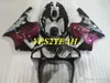 Motorcycle Fairing body kit for KAWASAKI Ninja ZX-7R ZX7R 1996 2003 ZX 7R 96 97 02 03 Pink black Fairings bodywork+gifts KZ21