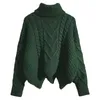 Women Sweaters Warm Turtleneck Pullover Twist Pull Jumpers Autumn 2020 Knitted Sweaters Thick Warm Christmas LJ201113