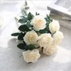 10 głowy sztuczna róża kwiaty jedwabiu fałszywy róża dla domu ogród dekoracji ślubnej róży bukiet salon dekoracji
