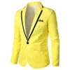 Blazer Masculino Hommeスリムフィット男性2020スタイリッシュなカジュアルなソリッドブレザービジネスの結婚式のパーティーの衣服のコートスーツのトップスエルケック＃7 LJ201103