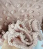 Maglione da donna fatto a mano con palline per unghie in mohair dolce maglione di lana con maniche a lanterna rosa femminile LJ201112