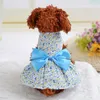 Śliczna delikatna krat w stylu letnich psa sukienki dla psa ubrania na wiosenną spódnicę szczeniaka xsxl y200917