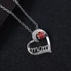 moeder ketting diamant hart kettingen houden van hangerse mode sieraden moederdag cadeau wil en zandige rood groen