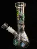 Beaker Glass Bong Presente para 202 Zob Beaker Hanger 4 braços para baixo vapors perc vilas vilas natureza verde água fumar tubulação bongs 14.4mm articulação bacia