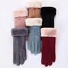 Fashion Women Gloves Autumn Winter Cute Furry Warm Mitts Full Mittens Outdoor Sport Female Screen