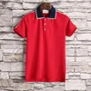 2020 Italië Heren Designer Polo Shirts Man High Street Borduren Kousenband Slangen Little Bee Afdrukken Merken Top Kwaliteit Katoenen Kleding Tees