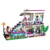 Modelo Kits de construção compatíveis amigos 10498 Livi's pop star house Emma mia tijolos figura brinquedos lj200928