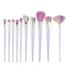 Pinceaux de maquillage poignée en spirale 10pcs pinceaux de maquillage ensemble fond de teint en poudre professionnel fard à paupières outils de maquillage outil de pinceau correcteur ZYY77