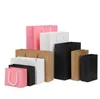 Paper Shopping Gift Bag Recyclable Shop Store Packaging Bags Clothes Gifts Cardboard Pouch with Handle