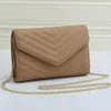 Borse da sera classiche di design di lusso Portafogli Borsa a tracolla a catena in oro con sei colori Borsa a mano da donna Cross Body Fashion Messenger Clutch HQY2068