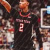 NCAA Texas Tech Basketball Jersey Bryson Williams Kevin McCullar Terrence Shannon Jr Kevin Obanor Davion Warren Adonis Arms Marcus Santos-Silva Jarrett Culver