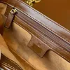 Najnowsze Luksusy Twórze Cross Body Torby Zipper Łańcuchy Pasek Brązowy Baguette Torebka Prawdziwy Skórzany Karmel Kolor Torba Na Ramię Twill Kobiety Torebki Podwójne Drukowanie 18 CM