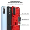 Étuis hybrides Defender Kickstand Finger Ring pour iPhone 13 12 11 Pro Max XR XS Samsung S22 Note 20 Ultra A11 A21 A31