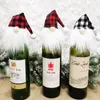 Jul Gnome Wine Bottle Cover Toppers Santa Hat Xmas Tree Hängande Decor Festival Party Decoration JK2011XB