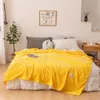 Bonenjoy Coperte estive gialle sul letto Coperta in pile di corallo per divano Queen King Single Size couverture de lit Soft Plaids 201130