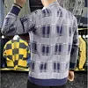 Men's Sweaters Cardigan Fashion Outdoors Solid Long Sleeves Thick Classic Keep Warm Coat Male Spring Winter Knit Shirt 3XL