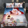 Kerst Serie Santa Claus Xmas Dekbed / Quilt Cover HD Gedrukt Beddengoed Koningin Twin Beddengoed Set 3 stks Y200111
