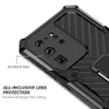 Magnetiskt kickstand -fodral för Samsung Galaxy S21 Ultra Cases Militära skyddsbilmonteringsöverdrag för Galaxy S21 30 20 10 Plus Note27632720