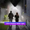 LED مصابيح الطاقة الشمسية مصباح في الهواء الطلق مع Pir Motion Motion Sensorpowered Wathprofling Wall Light for Garden Yard Path Decoration