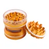 4 Layers Herb Grinder smoking accessories Crusher Tobacco Aluminum alloy Cigarette Machine Scraper with Gift Box