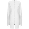 Ocstrade Runway Crepe Portrait Twist Cape Sleeve White Bodycon Dress Fall Women Sexy Bodycon Dress Club Evening Party Dress 201204