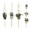 Bloem opknoping mand vintage handgemaakte macrame plant bloem pot katoenen touw balkon bloemist hanger decoratie planter