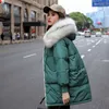 Giacche invernali da donna con piumino medio lungo Parka con collo in pelliccia casual Giacca con cappuccio Cappotto spesso caldo Plus Size Cappotto da donna con tasche grandi 201214