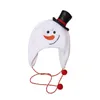 サンタクロースクリスマス帽子赤い黒の格子縞のクリスマスキャップの短い豪華な白いカフスの布の帽子の装飾JK2011ph
