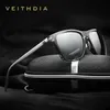 Veithdia Marka Güneş Gözlüğü Unisex Retro Alüminyum + TR90 Polarize Lens Vintage Gözlük Güneş Gözlükleri Erkekler / Kadınlar için 6108 220224
