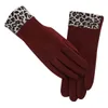 2020 nuovi guanti invernali da donna con stampa leopardata guanti touch screen caldi guanti in pile antivento per esterni Femme