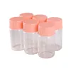 100 pieces 7ml 22*40mm Glass Bottles with Pink Plastic Caps Spice Jars Perfume Bottle Art Crafts